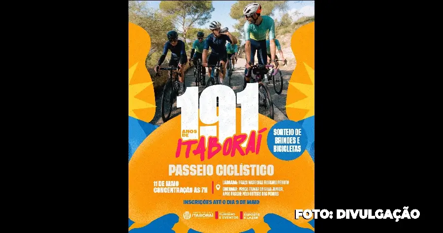 Itaboraí 191 anos: Inscrições abertas para Passeio Ciclístico até quinta-feira (09/05)