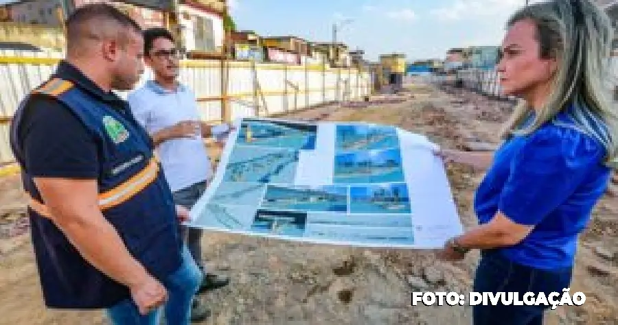 Primeira-dama e secretário de Gestão visitam obras em Nova Aurora