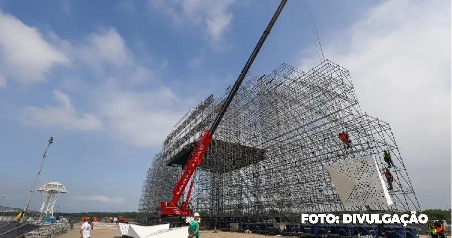 Rock in Rio 2024: Palco Mundo terá mais de 300 toneladas de estrutura; primeira placa já foi fixada