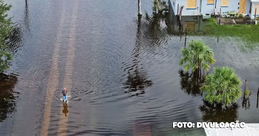 Vídeo: Drone captura imagens impressionantes de ondas gigantes no Furacão Milton