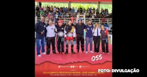 Apresentação de atletas PcD no Campeonato Intermunicipal de Kickboxing 2024.